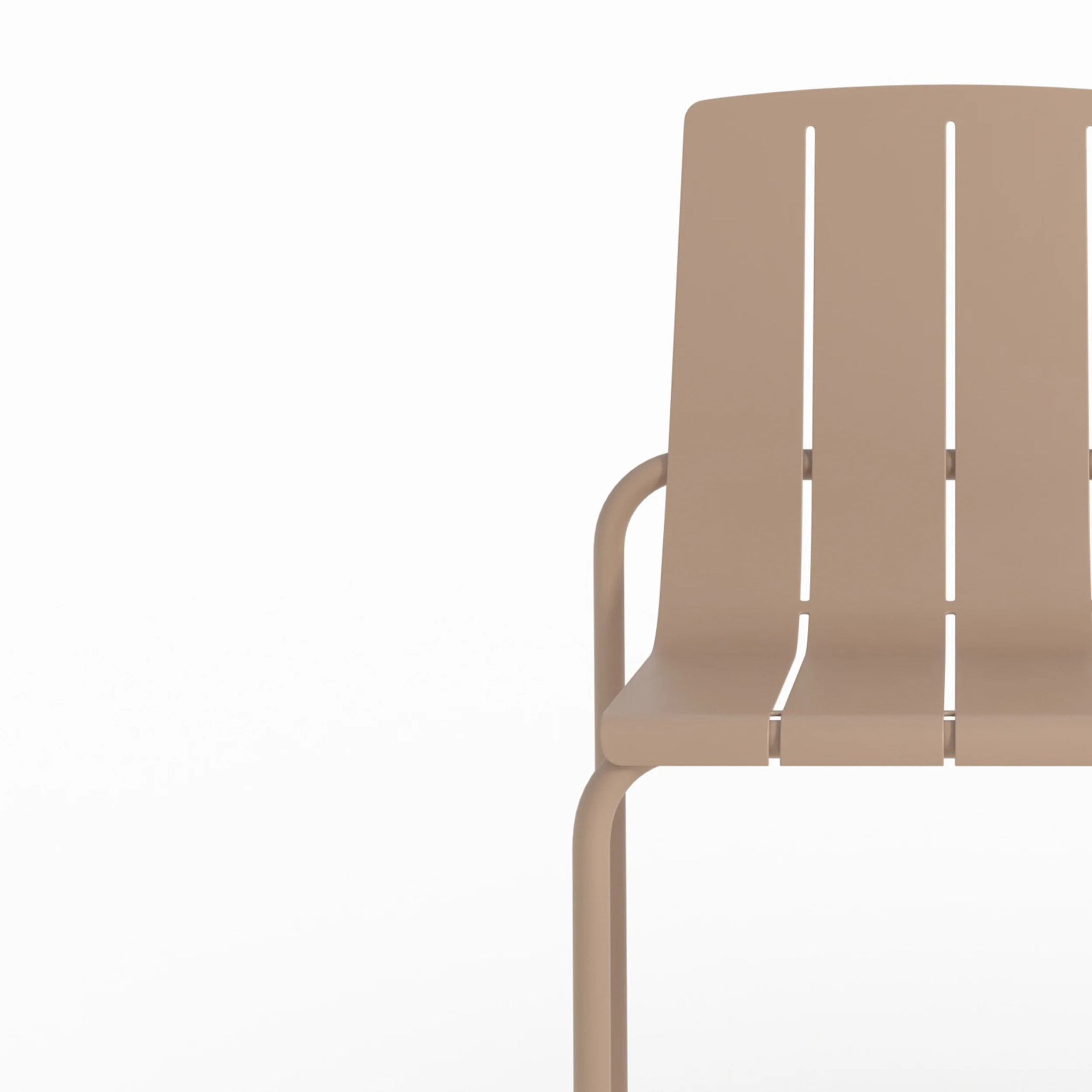 Lot de 2 chaises de jardin en métal taupe - Suna