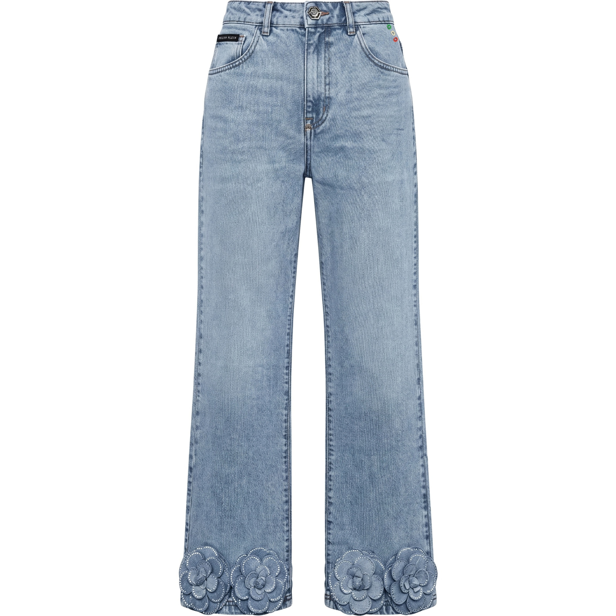 PHILIPP PLEIN Vaqueros de corte recto ROSES