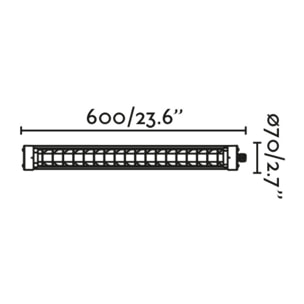 SCUBA LOUVER 600 Lampe applique noire 20W