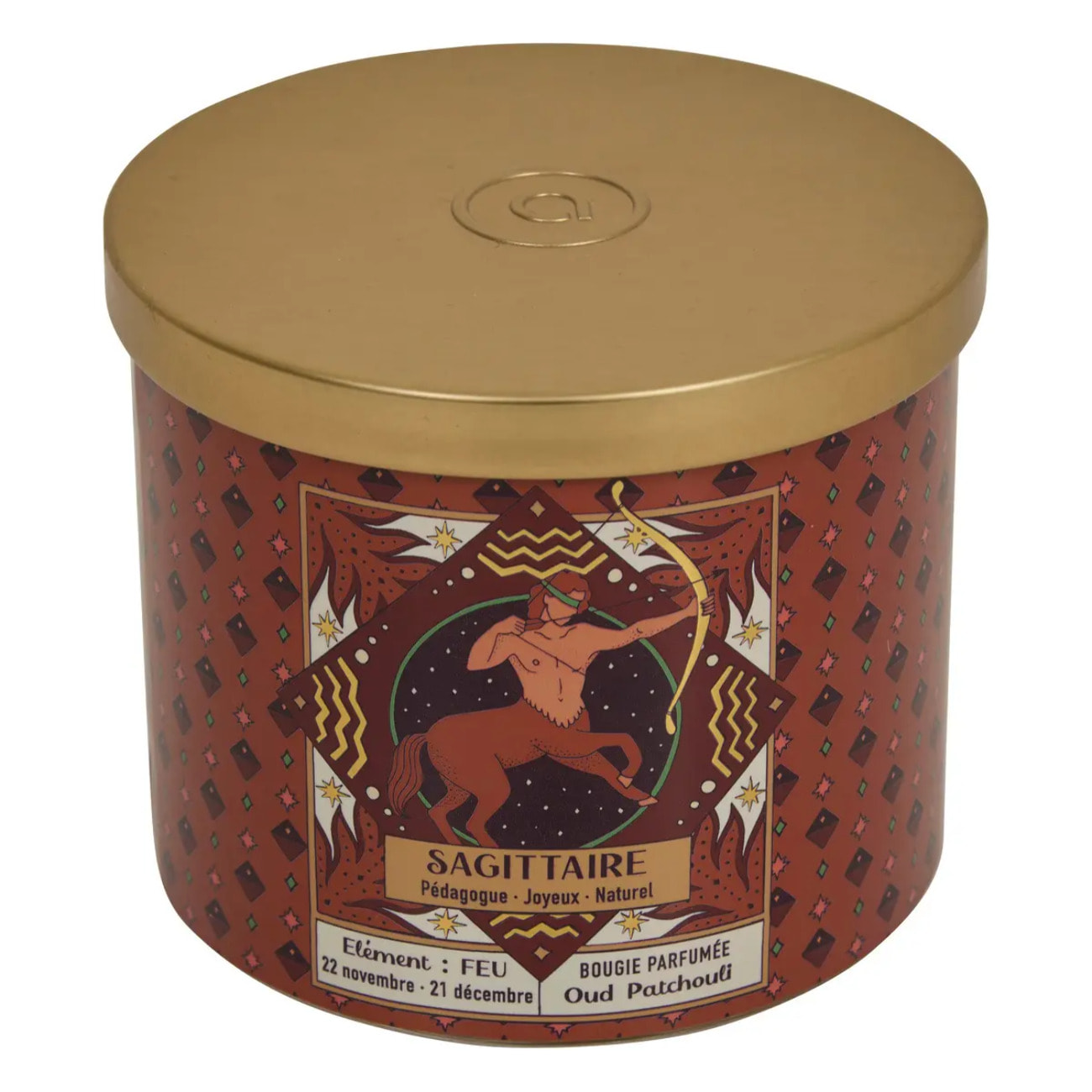 Bougie parfumée Astro 396g pot verre assorti