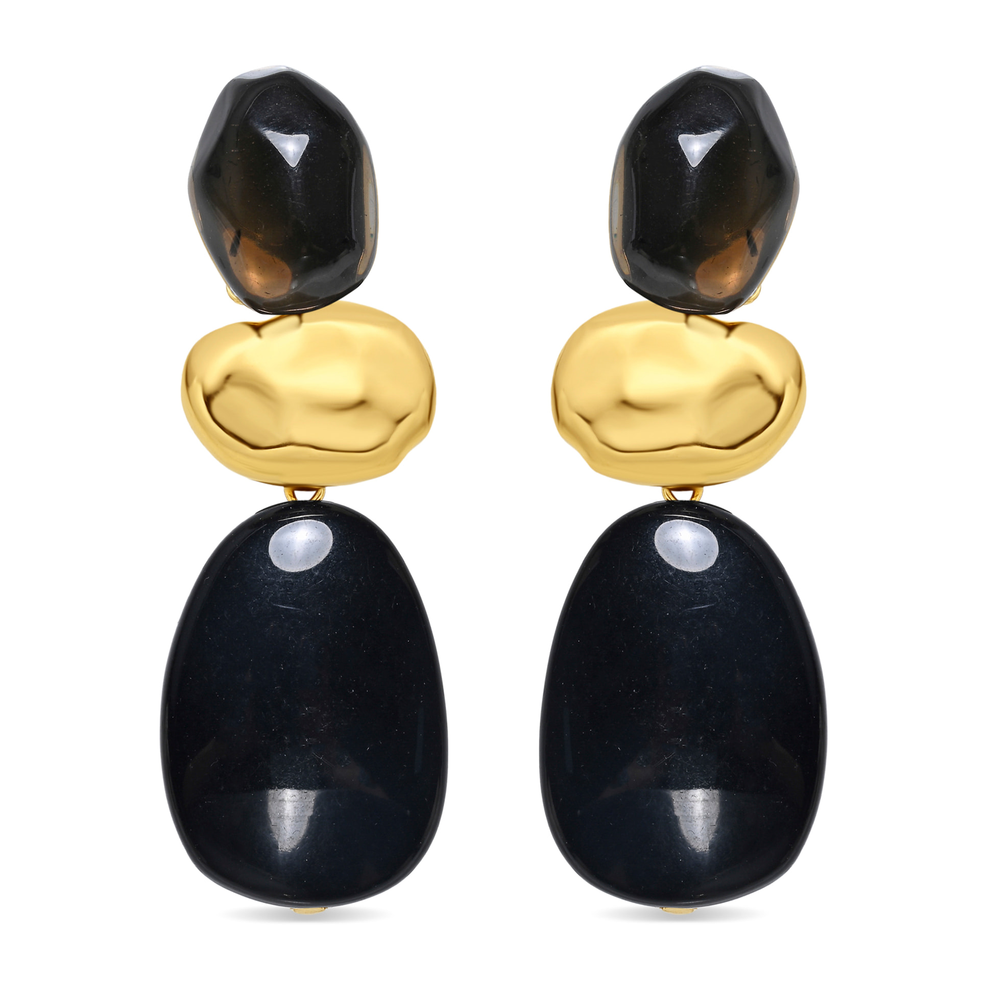 Pendientes Zulis acabado oro amarillo 18k