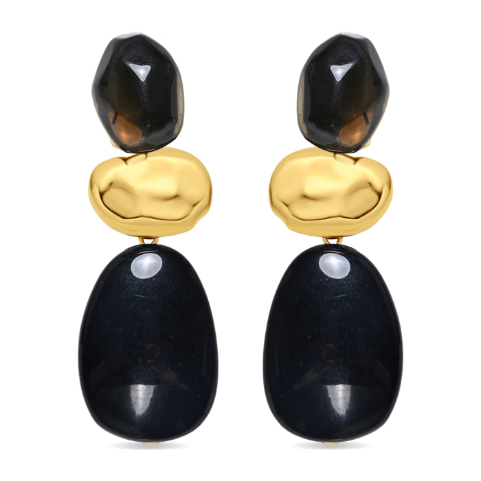 Pendientes Zulis acabado oro amarillo 18k
