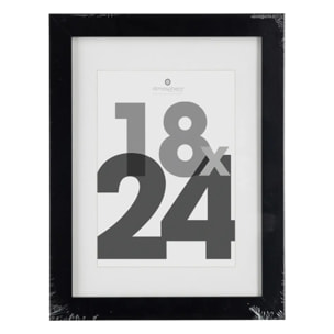 Cadre photo bois "Eva" noir 18x24cm