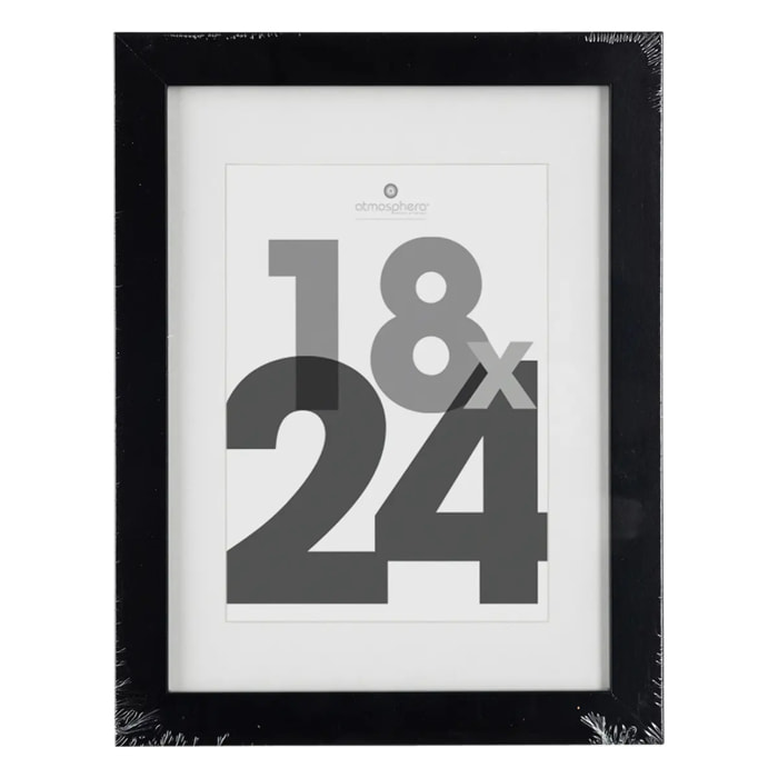 Cadre photo bois "Eva" noir 18x24cm