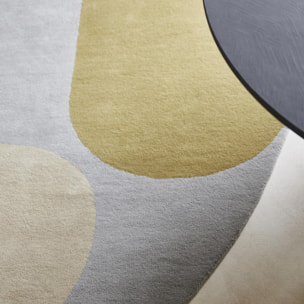 Tapis salon et chambre fait à la main en laine motif abstrait GUKA