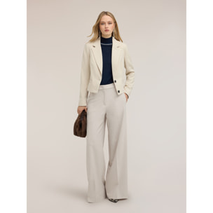 Motivi - Blazer corta con revers - Bianco