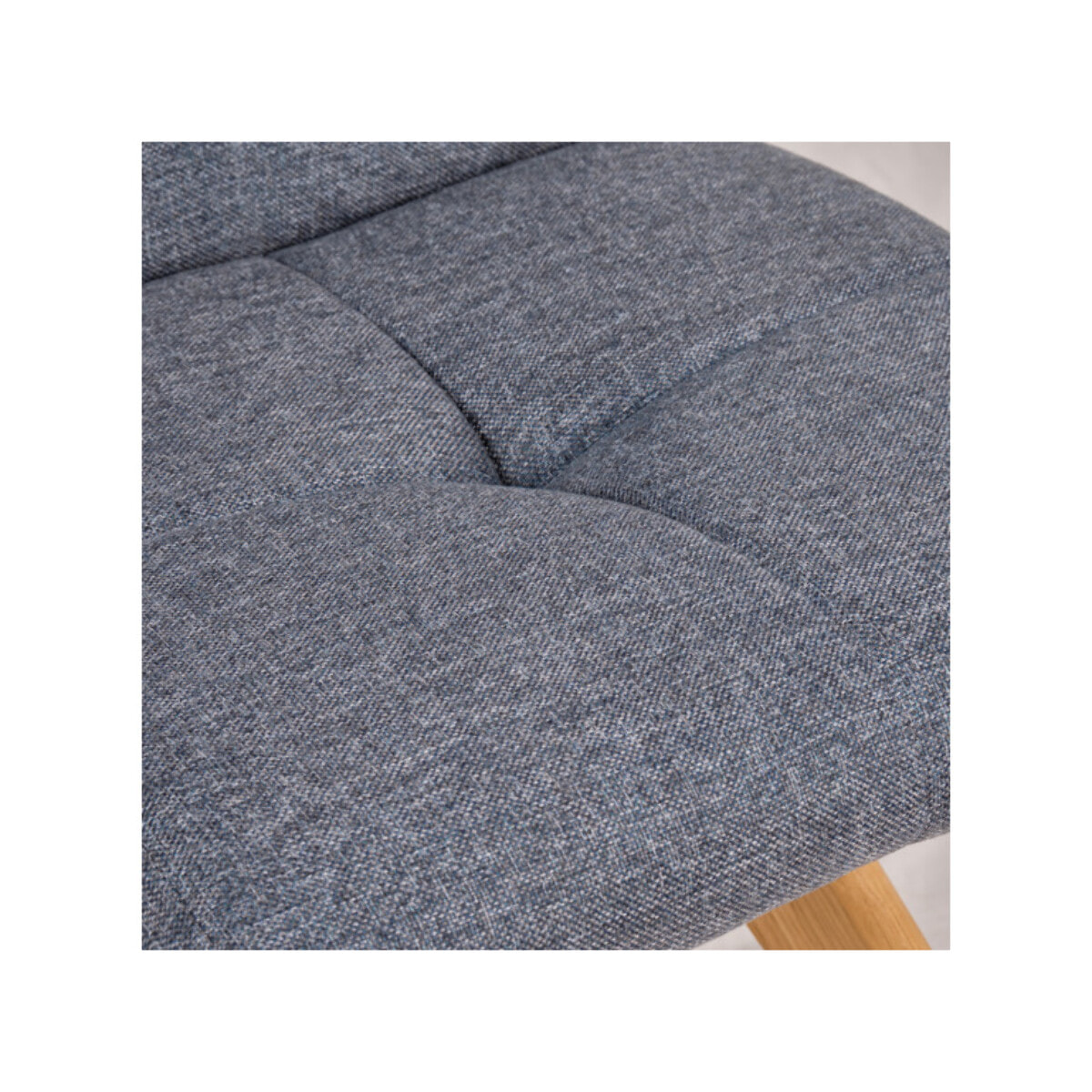 Chaise rotative en tissu & piètement en chêne - 3 coloris - HORTENSE