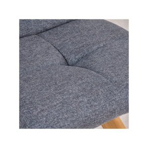Chaise rotative en tissu & piètement en chêne - 3 coloris - HORTENSE