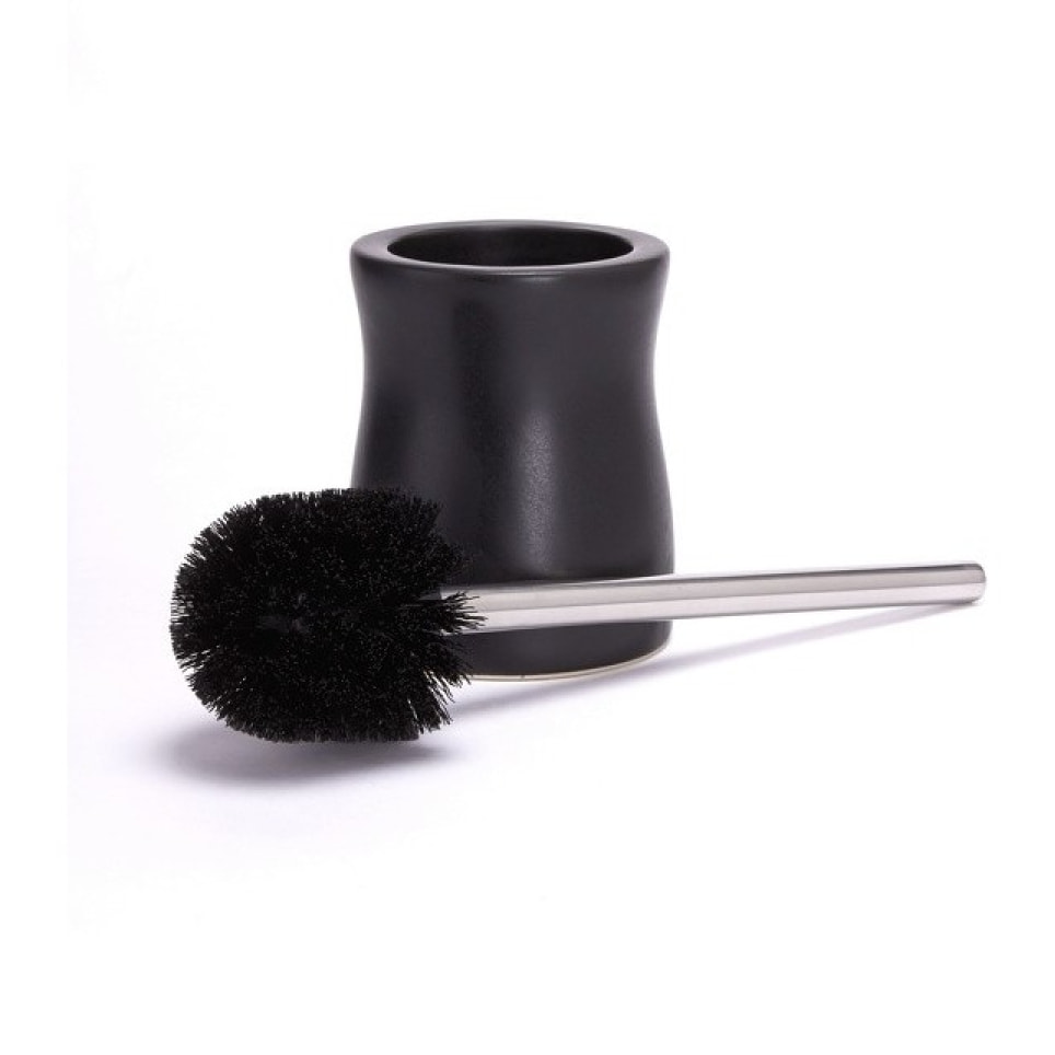 Brosse Wc avec support Céramique PALMA Noir MSV