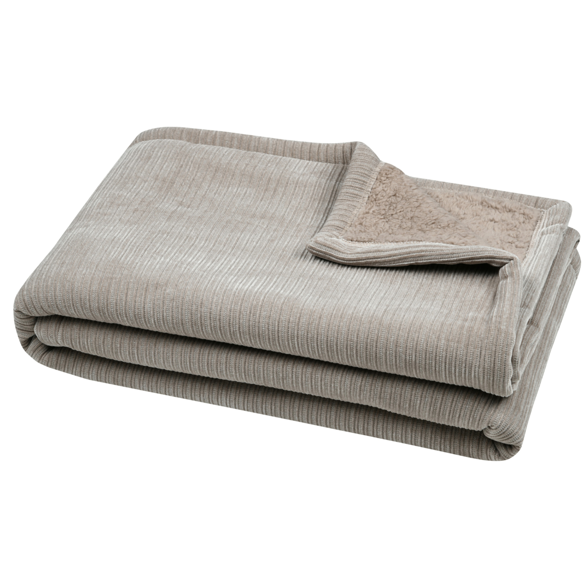 Plaid côtelé ultra doux - Naturel