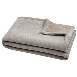 Plaid côtelé ultra doux - Naturel