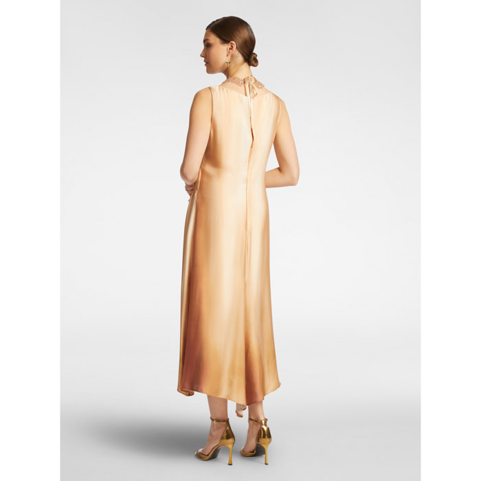 Elena Mirò - Abito elegante dalla stampa sfumata - Beige