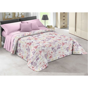 Quilt Trapuntino Piumino Estivo 100gr/mq Microfibra Disegno Summer Rose D1