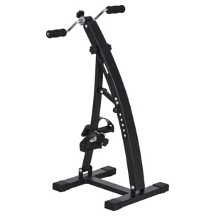 Vélo d'appartement pédalier rééducation bras jambes écran LCD multifonctions hauteur guidon réglable 40L x 42,5l x 100H cm acier noir