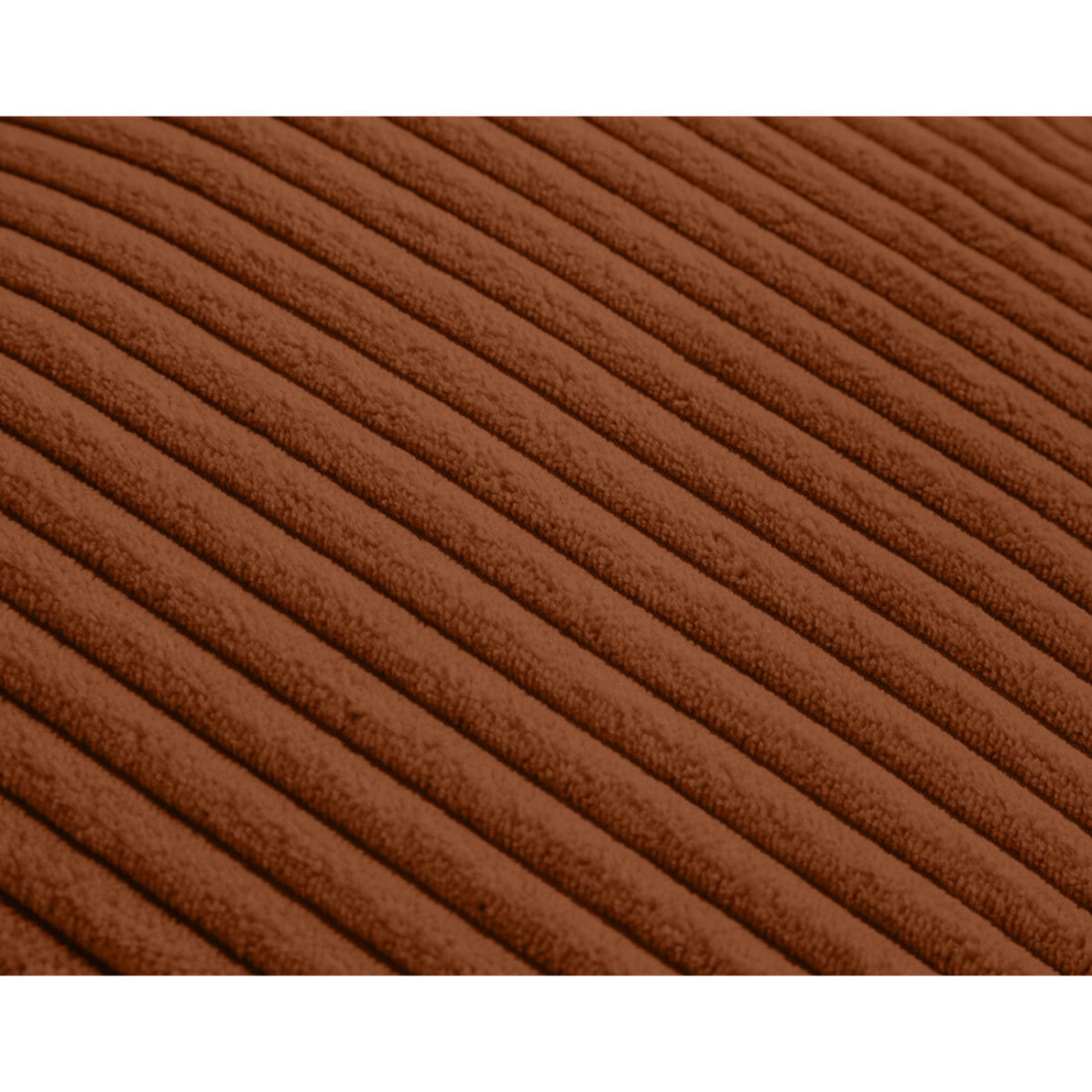 Garance - module d'assise 3 places - en velours côtelé - Terracotta