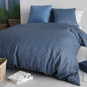 Parure housse de couette imprimé 100% coton - azura