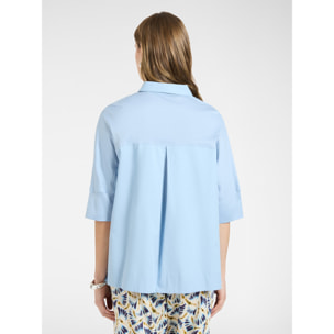 Elena Mirò - Blusa boxy con mangas de tres cuartos - Light - blue
