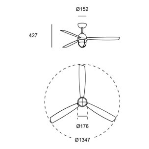 Forlight Ventilador IP20 Mariner E27 15W Níquel satinado Níquel satinado