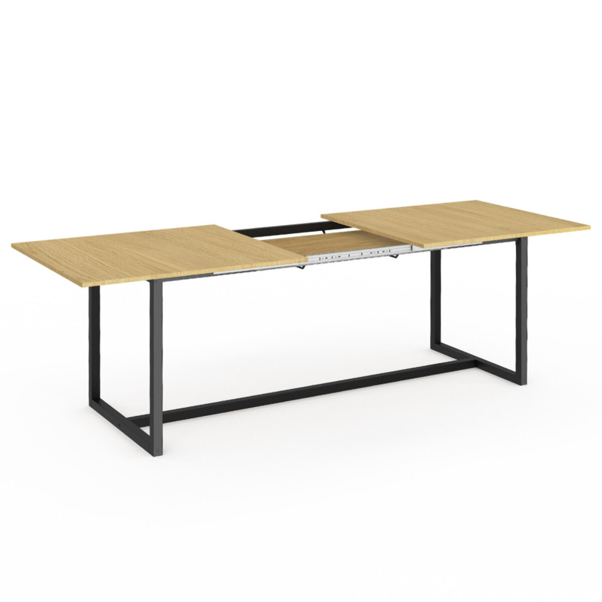 Table à manger extensible Memphis bois et noir 200-250cm
