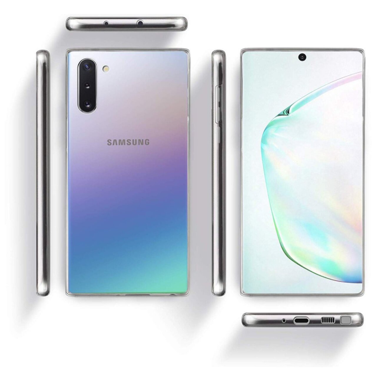 Coque Samsung Galaxy Note 10 360° intégrale protection avant arrière silicone transparente