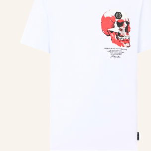 PHILIPP PLEIN Roundneck T-Shirt Puffy Red Skull Skull