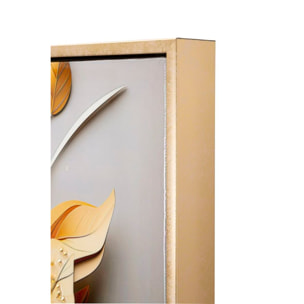 DIPINTO SU TELA LACCATO FLORA C/CORNICE CM 42X3,5X62