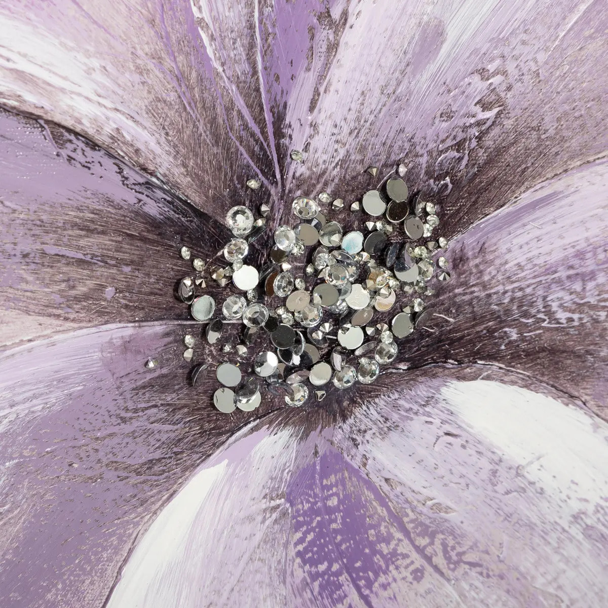 Toile peinte "Fleurs" 48x48cm