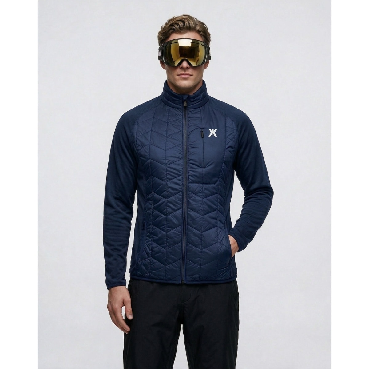 Chaqueta híbrida aislante para hombre KUSTOM MOTUS Hybrid Insulated - Azul marino