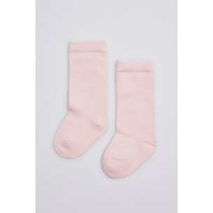 Calzini lunghi rosa basico per neonato