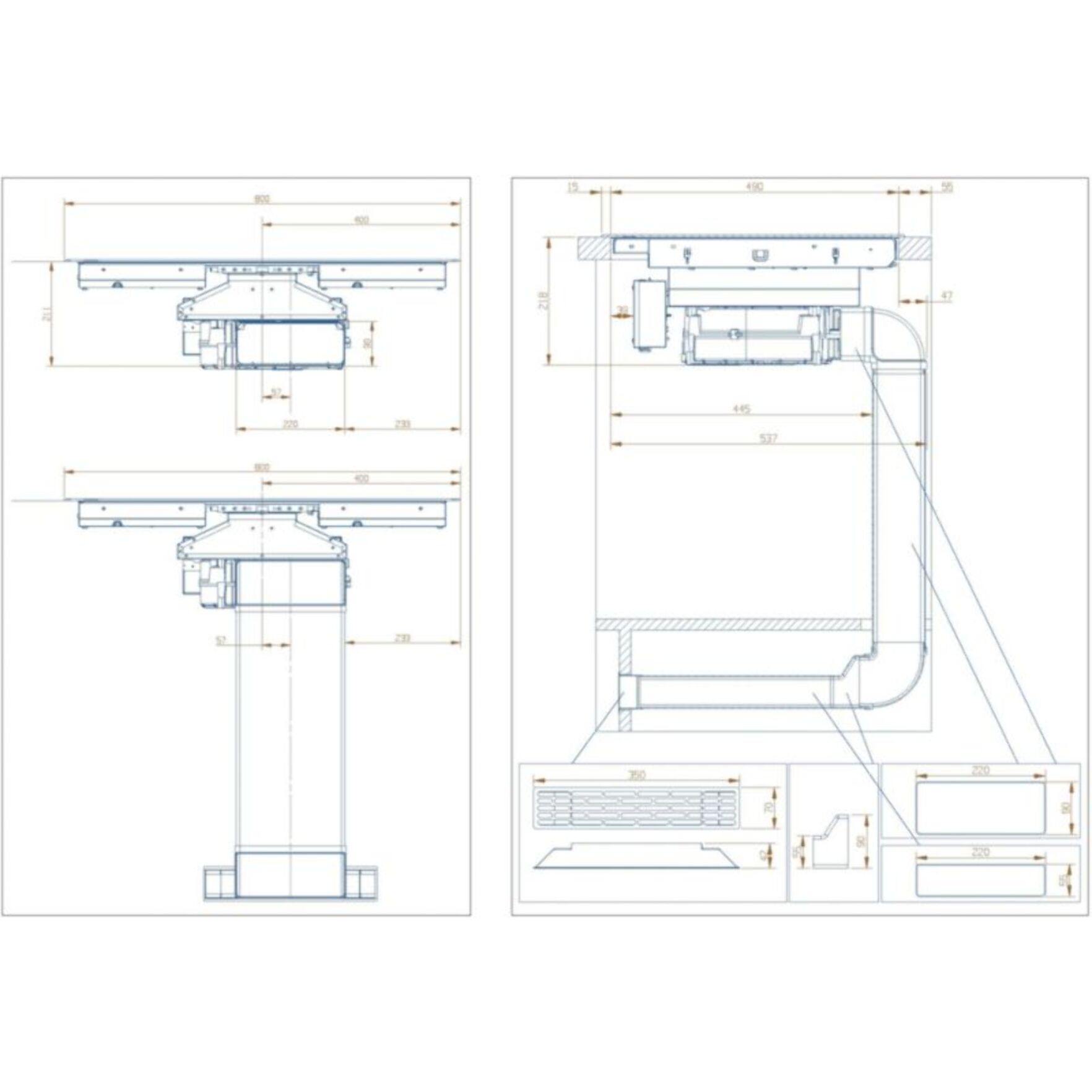 Plaque induction aspirante SAUTER SPI2847BH Piano