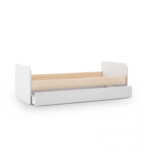 Cama doble juvenil Misty Breeze Blanco - Oak Soft