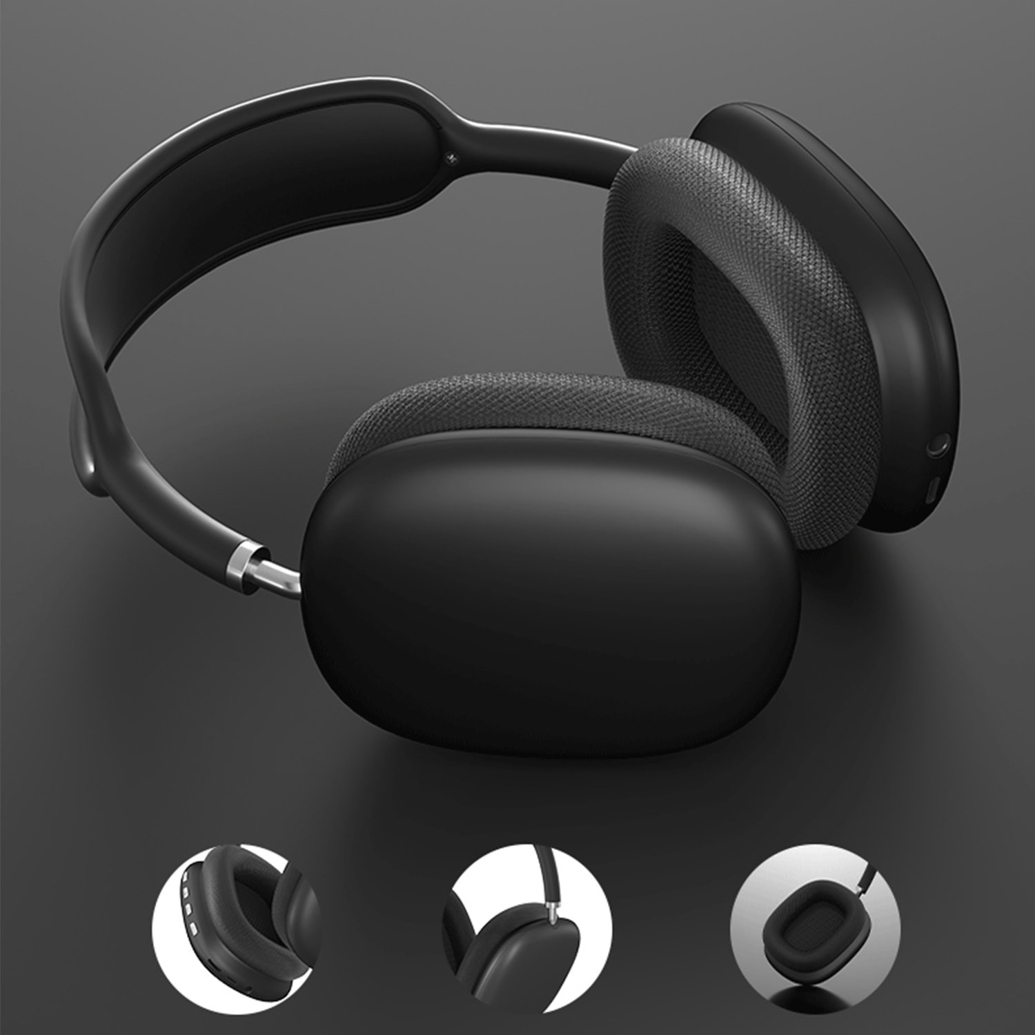 DAM Cascos P9 inalámbricos Bluetooth, ergonómicos. 18,5x8x20,5 Cm. Color: Negro