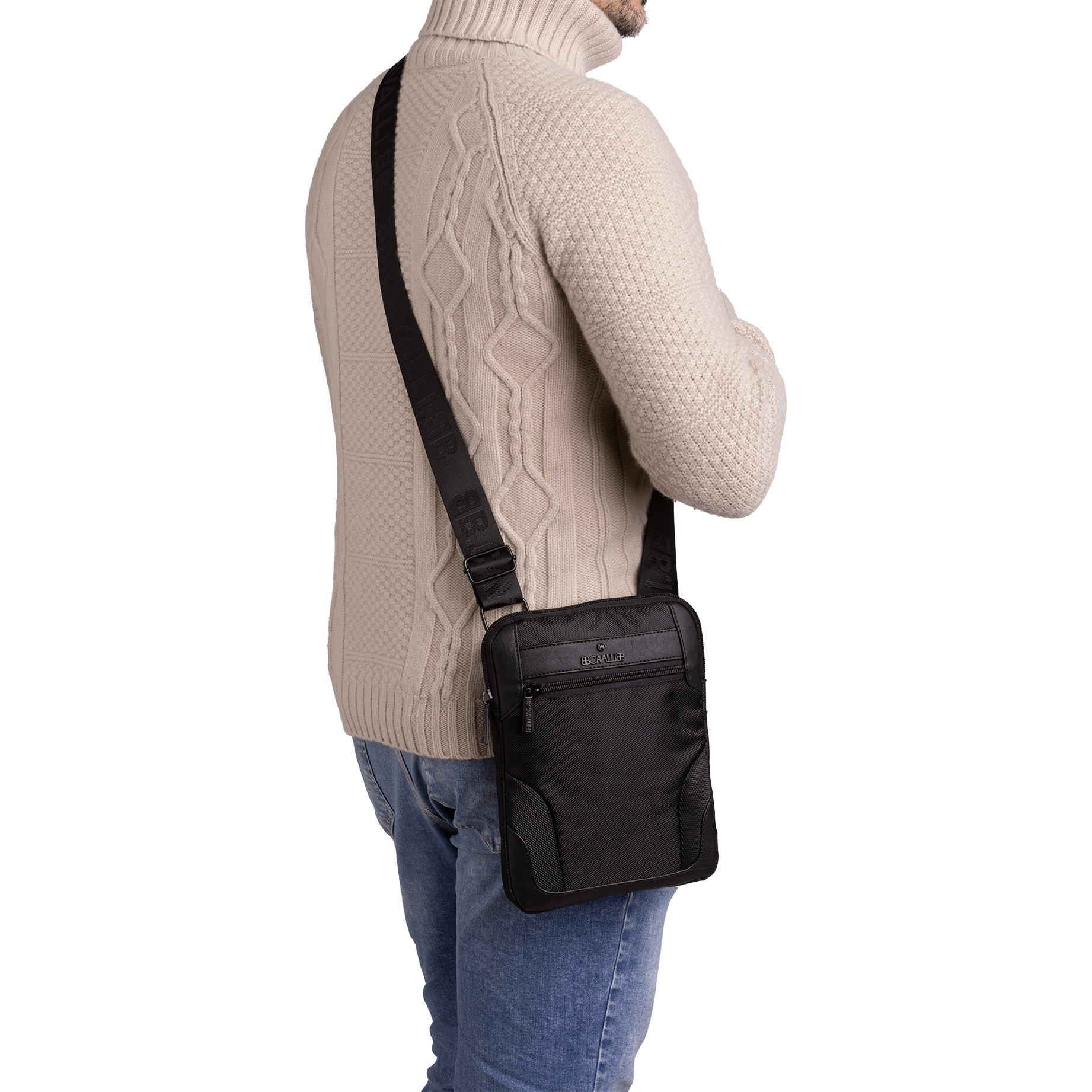 Borsa a tracolla  da uomo Textile Polyester 26x20x4 cm