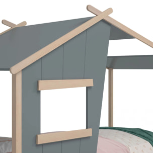 Cama cabaña Hutbed Verde Salvia - Oak Soft