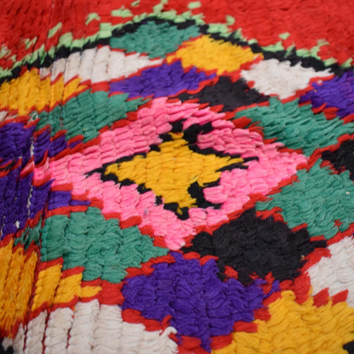Authentique tapis Berbère Becharouite, entièrement noué main au Maroc