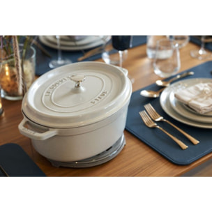 Cocotte STAUB 33 cm Truffe blanche fonte