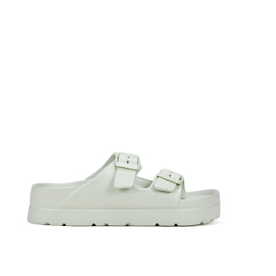 Sandalias de goma con plataforma verdes