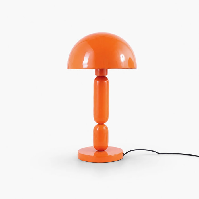 Lampe en bois et métal orange - Romy
