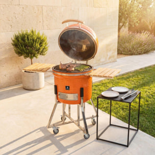 Kamado barbecue avec housse de protection
