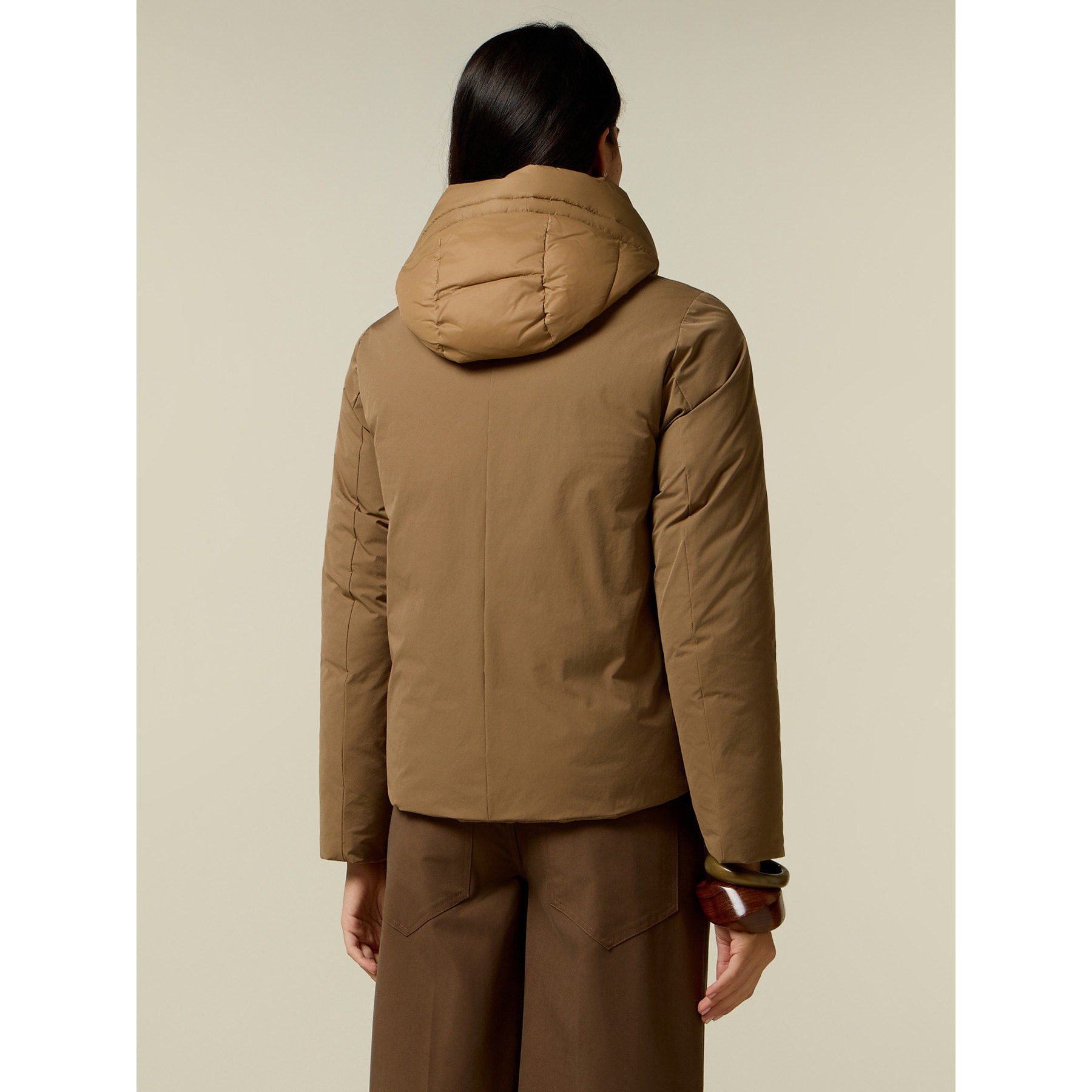 Oltre - Piumino corto liscio - Beige