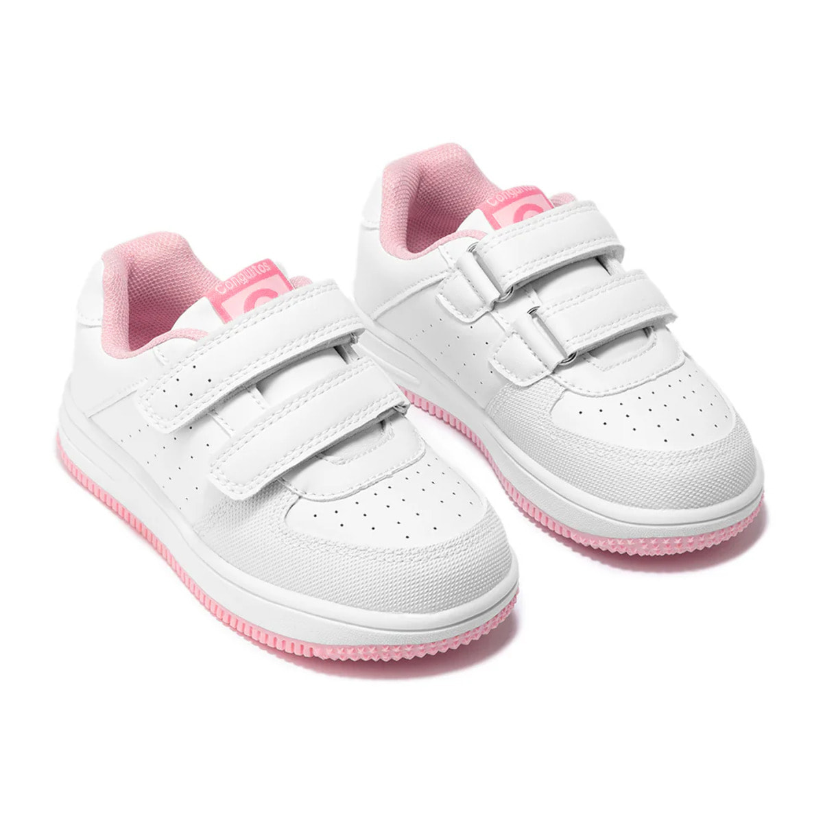 Zapatillas Deportivas Colegiales Unisex Blanco / Rosa Conguitos