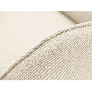 Cosmos - canapé lit 3 places convertible express couchage quotidien 140 cm matelas 11 cm en tissu - Beige