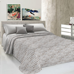 Copriletto di cotone lovelove beige 100% cotone