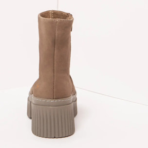 Botines con tacón 1374 NOBUCK TAUPE/YORK color Taupe