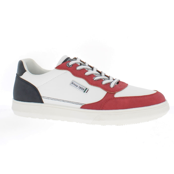 Armata di Mare Scarpe Uomo Court Sneakers Casual con Soletta Rimovibile in Memory Foam AMU W24M606 Red Off White