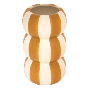 Vase Neya H.21cm rayé jaune