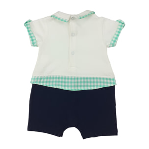 PAGLIACCETTO JERSEY BIANCO BLU VICHY VERDE MENTA