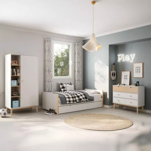 Armario juvenil Misty Breeze Blanco - Oak Soft