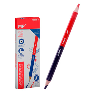 PACK 12 LÁPICES BICOLOR GRUESO HEXAGONAL