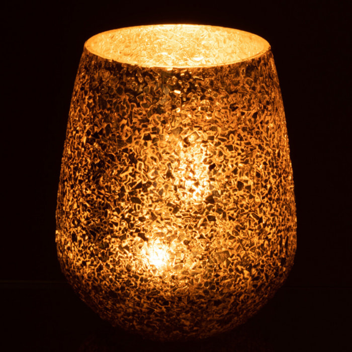 J-Line bougeoir Eclat - verre - or - medium